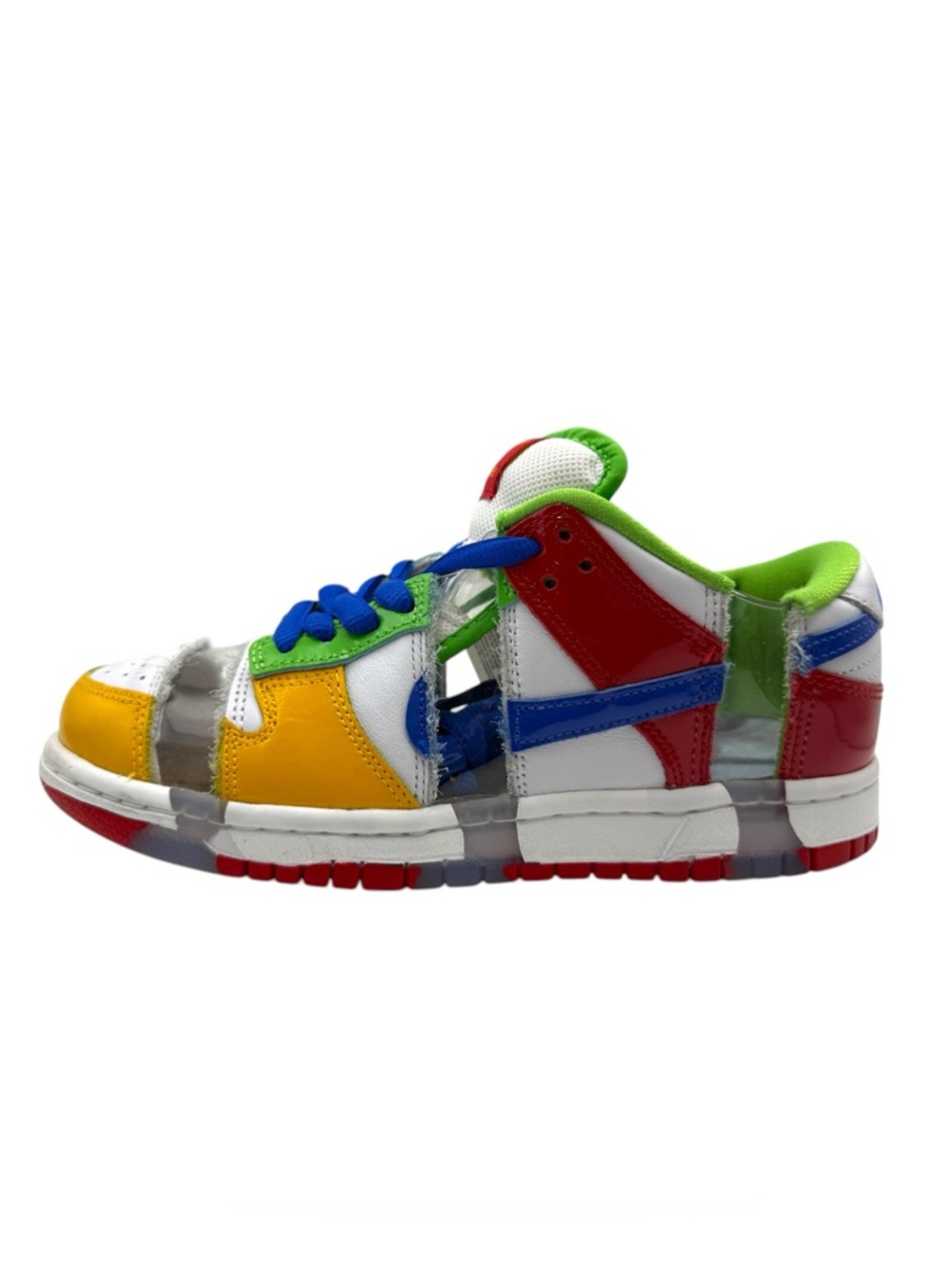 Rare Nike SB Dunk Low What The Clear Multicolor Sneakers Youth Size 5